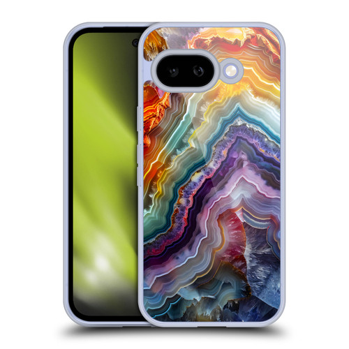 Haroulita Agates Stripes Soft Gel Case for Google Pixel 9A