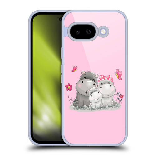 Haroulita Forest Hippo Family Soft Gel Case for Google Pixel 9A