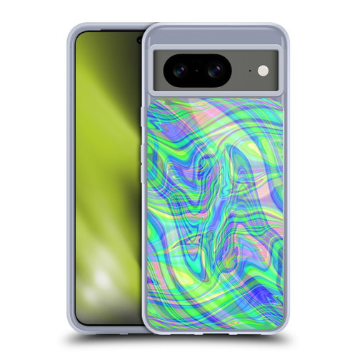Suzan Lind Marble Green Purple Soft Gel Case for Google Pixel 8