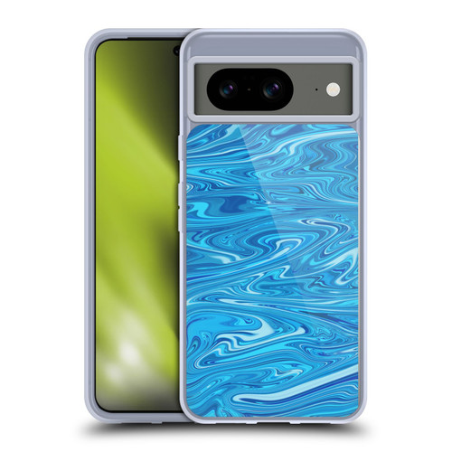 Suzan Lind Marble Light Blue Soft Gel Case for Google Pixel 8