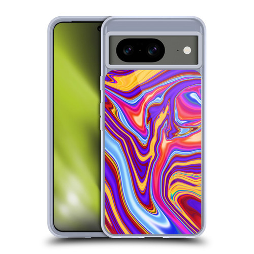 Suzan Lind Marble Purple Yellow Red Soft Gel Case for Google Pixel 8