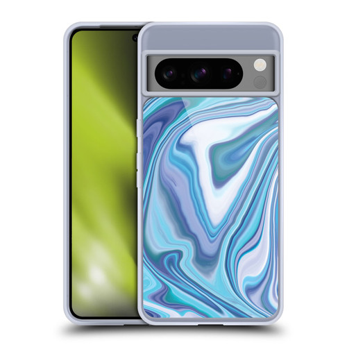 Suzan Lind Marble Dark Blue Pastel Soft Gel Case for Google Pixel 8 Pro