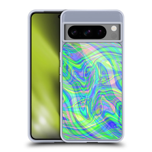 Suzan Lind Marble Green Purple Soft Gel Case for Google Pixel 8 Pro