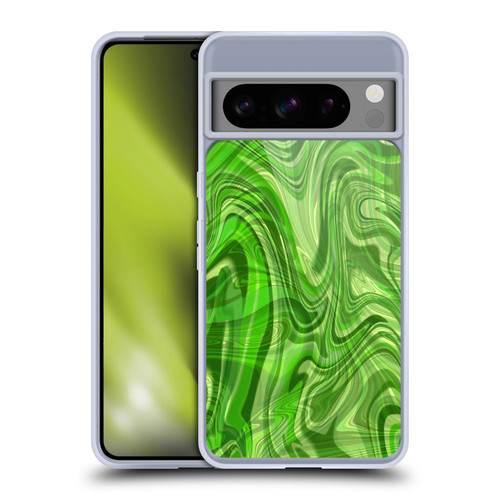 Suzan Lind Marble Green Soft Gel Case for Google Pixel 8 Pro