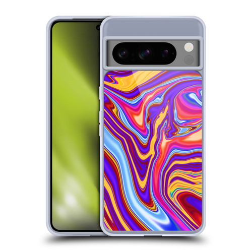 Suzan Lind Marble Purple Yellow Red Soft Gel Case for Google Pixel 8 Pro