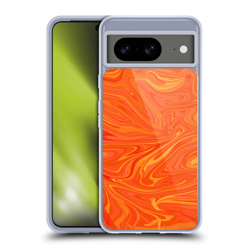 Suzan Lind Marble 2 Honey Orange Soft Gel Case for Google Pixel 8