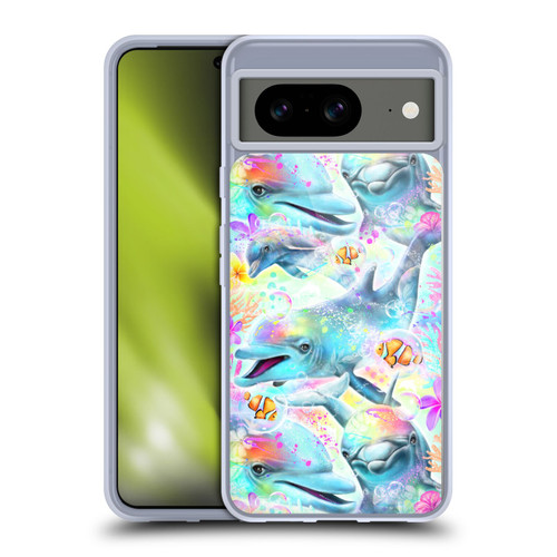 Sheena Pike Animals Rainbow Dolphins & Fish Soft Gel Case for Google Pixel 8