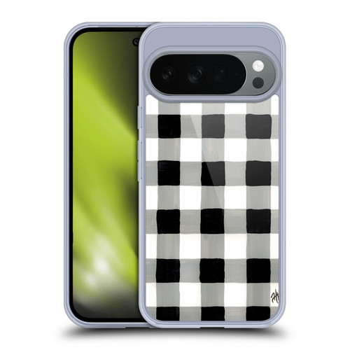 Haley Bush Pattern Painting Buffalo Check Black Soft Gel Case for Google Pixel 10