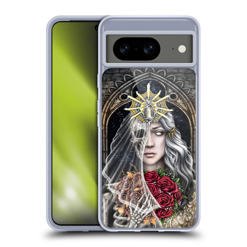 Sarah Richter Gothic Bride Half Skeleton With Roses Soft Gel Case for Google Pixel 8