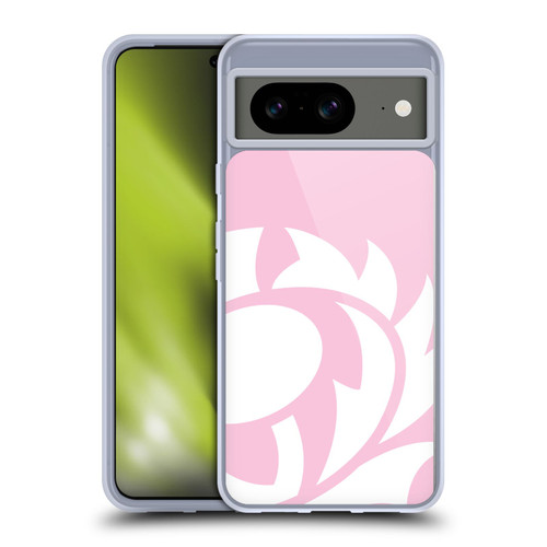 Scotland Rugby Oversized Thistle Salmon Pink Soft Gel Case for Google Pixel 8