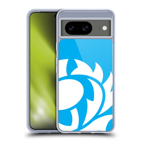 Scotland Rugby Oversized Thistle Sky Blue Soft Gel Case for Google Pixel 8