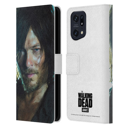 AMC The Walking Dead Characters Daryl Leather Book Wallet Case Cover For OPPO Find X5