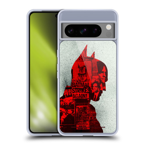 The Batman Neo-Noir Graphics Collage Soft Gel Case for Google Pixel 8 Pro