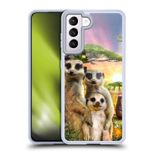 Aimee Stewart Animals Meerkats Soft Gel Case for Samsung Galaxy S21 5G