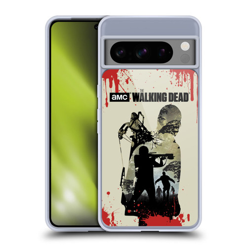 AMC The Walking Dead Silhouettes Daryl Full Soft Gel Case for Google Pixel 8 Pro