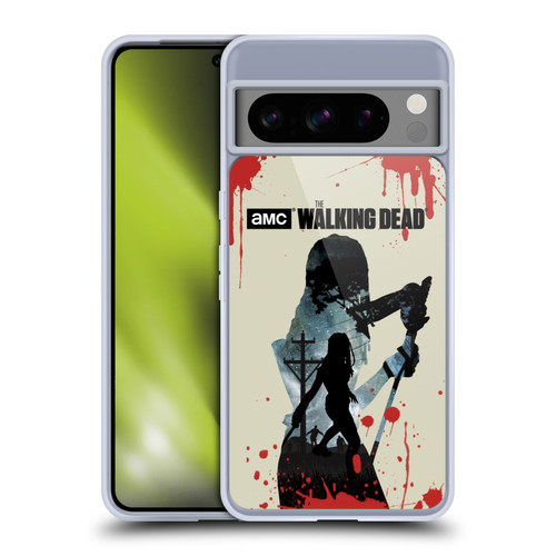 AMC The Walking Dead Silhouettes Michonne Soft Gel Case for Google Pixel 8 Pro