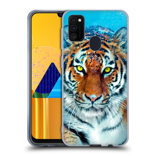 Aimee Stewart Animals Yellow Tiger Soft Gel Case for Samsung Galaxy M30s (2019)/M21 (2020)