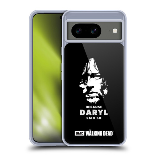 AMC The Walking Dead Typography Daryl Says Soft Gel Case for Google Pixel 8