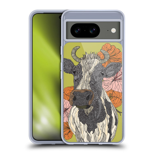 Valentina Animals And Floral Cow Soft Gel Case for Google Pixel 8