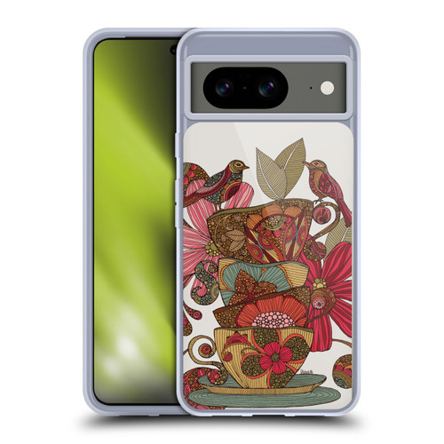 Valentina Birds Teacups Soft Gel Case for Google Pixel 8