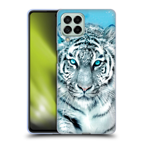 Aimee Stewart Animals White Tiger Soft Gel Case for Samsung Galaxy M53 (2022)