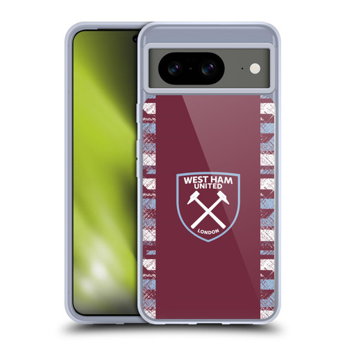 West Ham United FC 2022/23 Crest Kit Home Soft Gel Case for Google Pixel 8