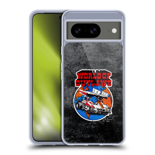 World of Outlaws Western Graphics Distressed Sprint Car Logo Soft Gel Case for Google Pixel 8