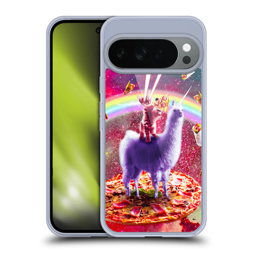 Random Galaxy Space Llama Rainbow Lazer Cat & Pizza Soft Gel Case for Google Pixel 10