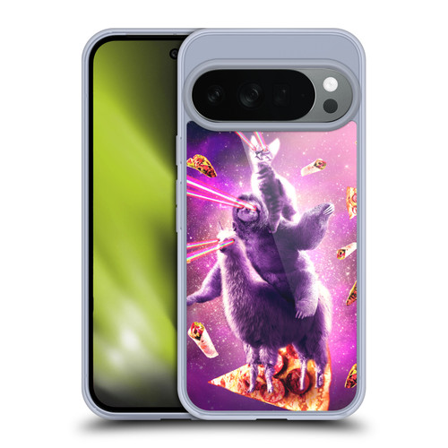 Random Galaxy Space Llama Sloth & Cat Lazer Eyes 2 Soft Gel Case for Google Pixel 10