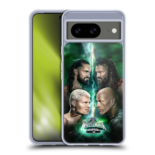 WWE Wrestlemania 40 Key Art Poster Soft Gel Case for Google Pixel 8