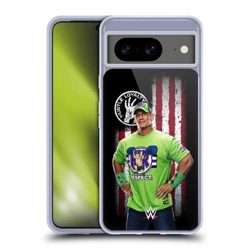 WWE American Flag Superstars John Cena Soft Gel Case for Google Pixel 8