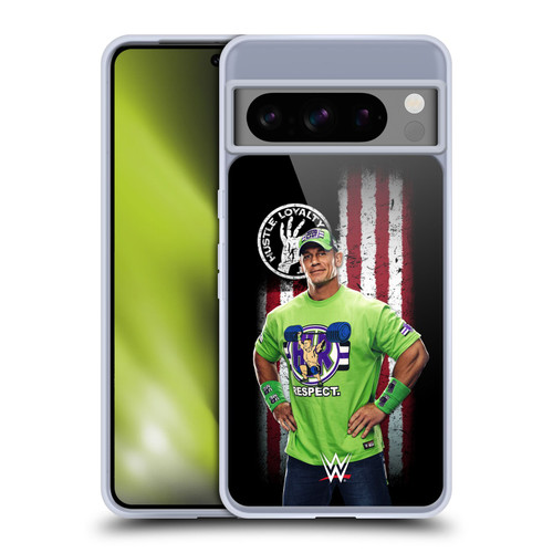 WWE American Flag Superstars John Cena Soft Gel Case for Google Pixel 8 Pro