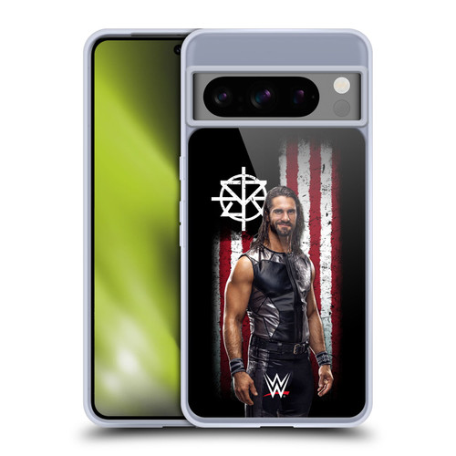 WWE American Flag Superstars Seth Rollins Soft Gel Case for Google Pixel 8 Pro