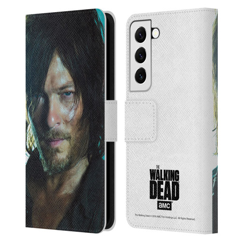 AMC The Walking Dead Characters Daryl Leather Book Wallet Case Cover For Samsung Galaxy S22 5G