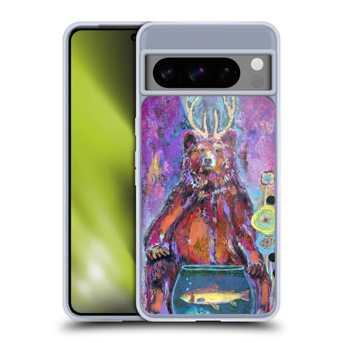 Wyanne Animals Bear with Antlers Soft Gel Case for Google Pixel 8 Pro