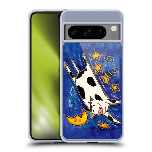 Wyanne Animals 2 Moon and Cow Soft Gel Case for Google Pixel 8 Pro