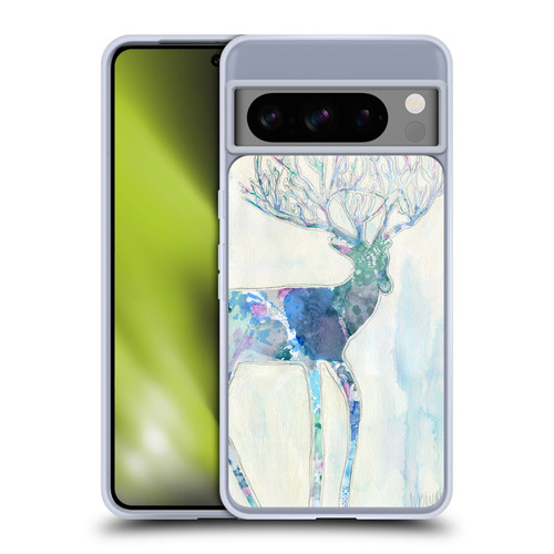 Wyanne Animals 2 Watercolour Blue Deer Soft Gel Case for Google Pixel 8 Pro
