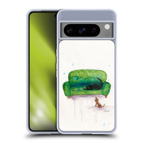 Wyanne Animals 2 Couch Cat and Dog Soft Gel Case for Google Pixel 8 Pro