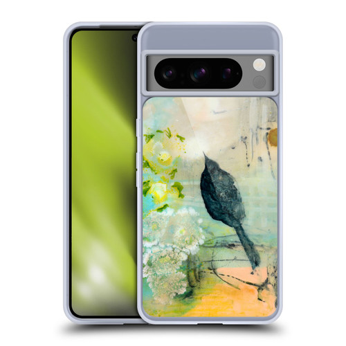 Wyanne Birds Black Feathered Bird Soft Gel Case for Google Pixel 8 Pro