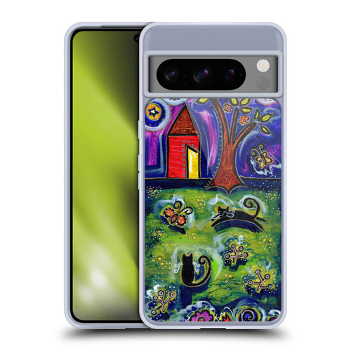 Wyanne Cat Barnyard Kitties At Midnight Soft Gel Case for Google Pixel 8 Pro