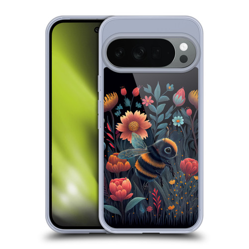 JK Stewart Art Bee And Colorful Flowers Soft Gel Case for Google Pixel 10