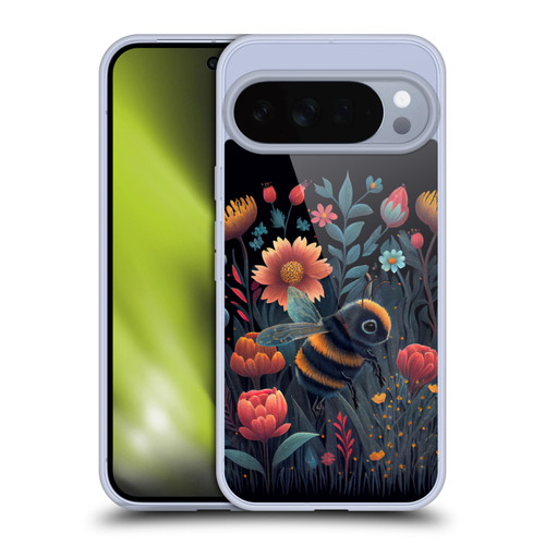 JK Stewart Art Bee And Colorful Flowers Soft Gel Case for Google Pixel 10 Pro XL