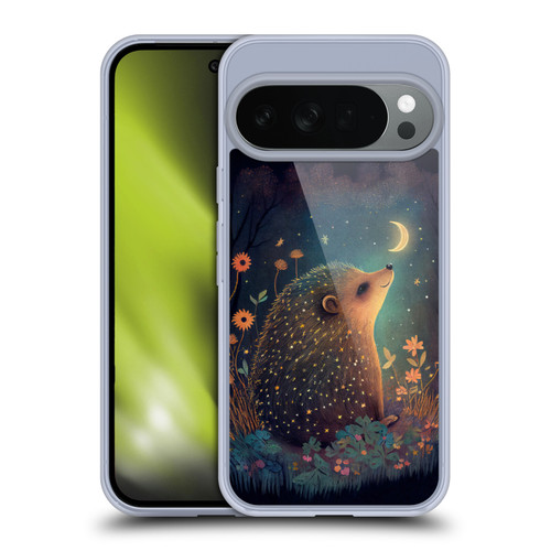 JK Stewart Graphics Hedgehog Looking Up At Stars Soft Gel Case for Google Pixel 10