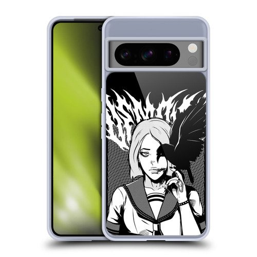 Zombie Makeout Club Art Crow Soft Gel Case for Google Pixel 8 Pro