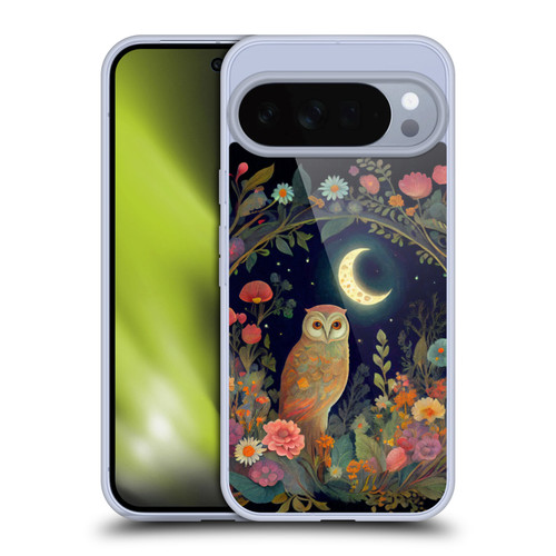 JK Stewart Key Art Owl Crescent Moon Night Garden Soft Gel Case for Google Pixel 10 Pro XL