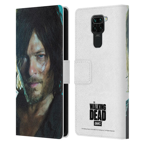 AMC The Walking Dead Characters Daryl Leather Book Wallet Case Cover For Xiaomi Redmi Note 9 / Redmi 10X 4G