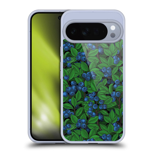 Katerina Kirilova Fruits & Foliage Patterns Blueberries Soft Gel Case for Google Pixel 10 Pro XL