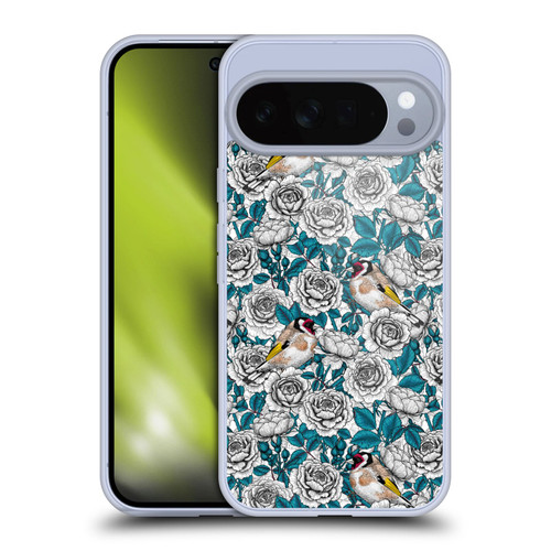 Katerina Kirilova Floral Patterns White Rose & Birds Soft Gel Case for Google Pixel 10 Pro XL