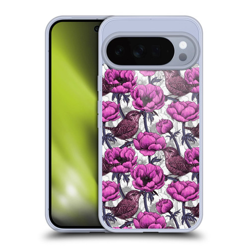Katerina Kirilova Floral Patterns Wrens In Anemone Garden Soft Gel Case for Google Pixel 10 Pro XL