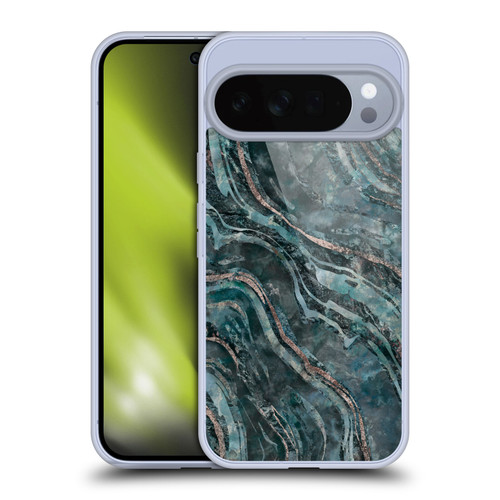 LebensArt Gemstone Marble Dark Teal Glamour Soft Gel Case for Google Pixel 10 Pro XL